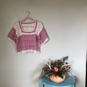 🦊Vintage🦊 Handmade Cropped Sweater